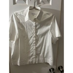 Chicos Button down White blouse Size 8